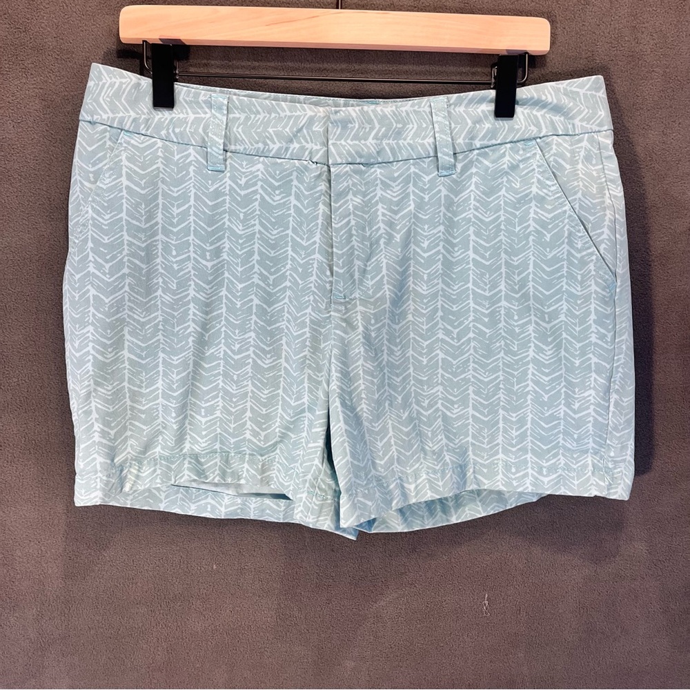 Le Tigre Shorts Womens Size 12 Blue Pattern Inseam 5” Length 13 1/2”